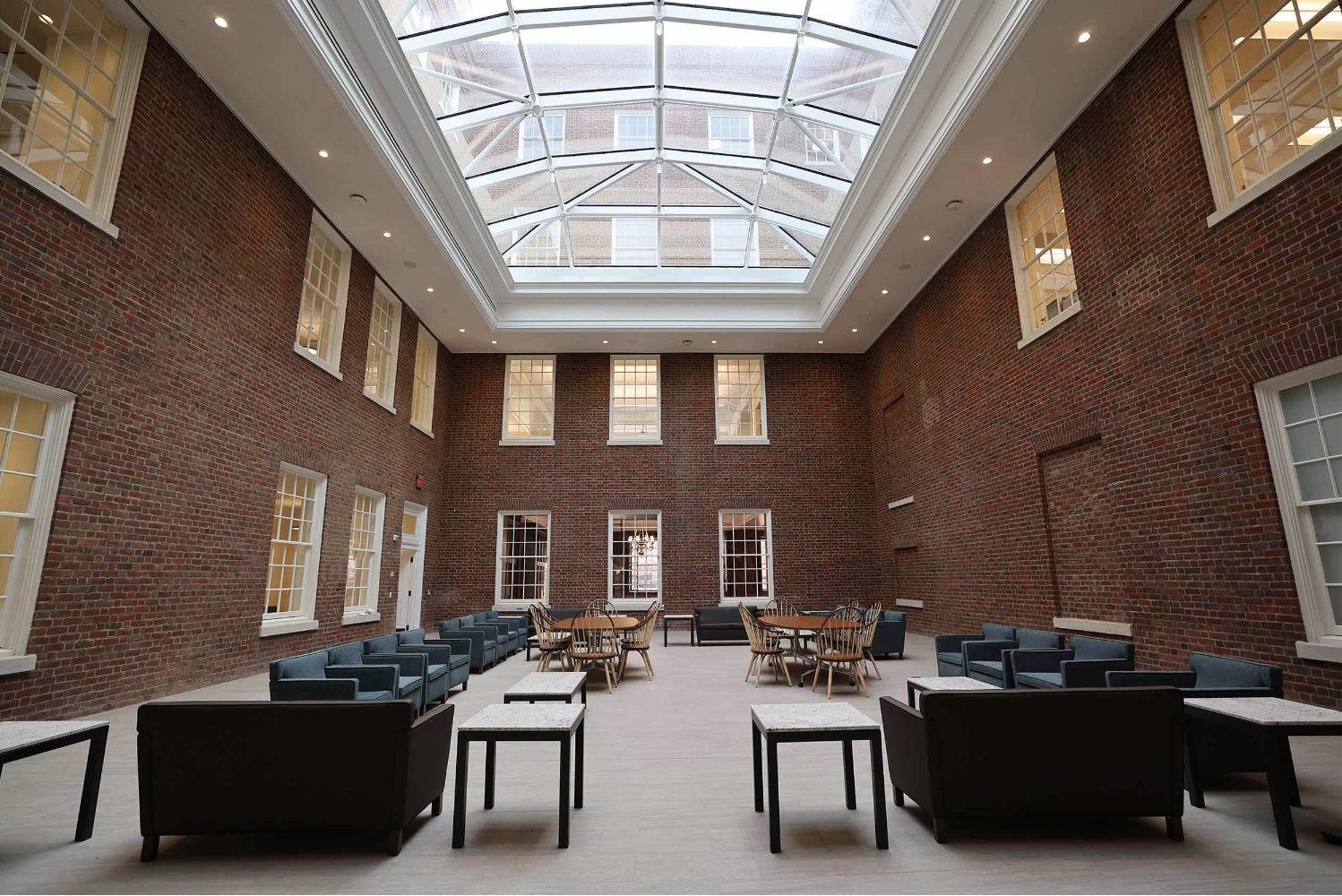 Image of new room in UVA Alderman Library with Large skylight