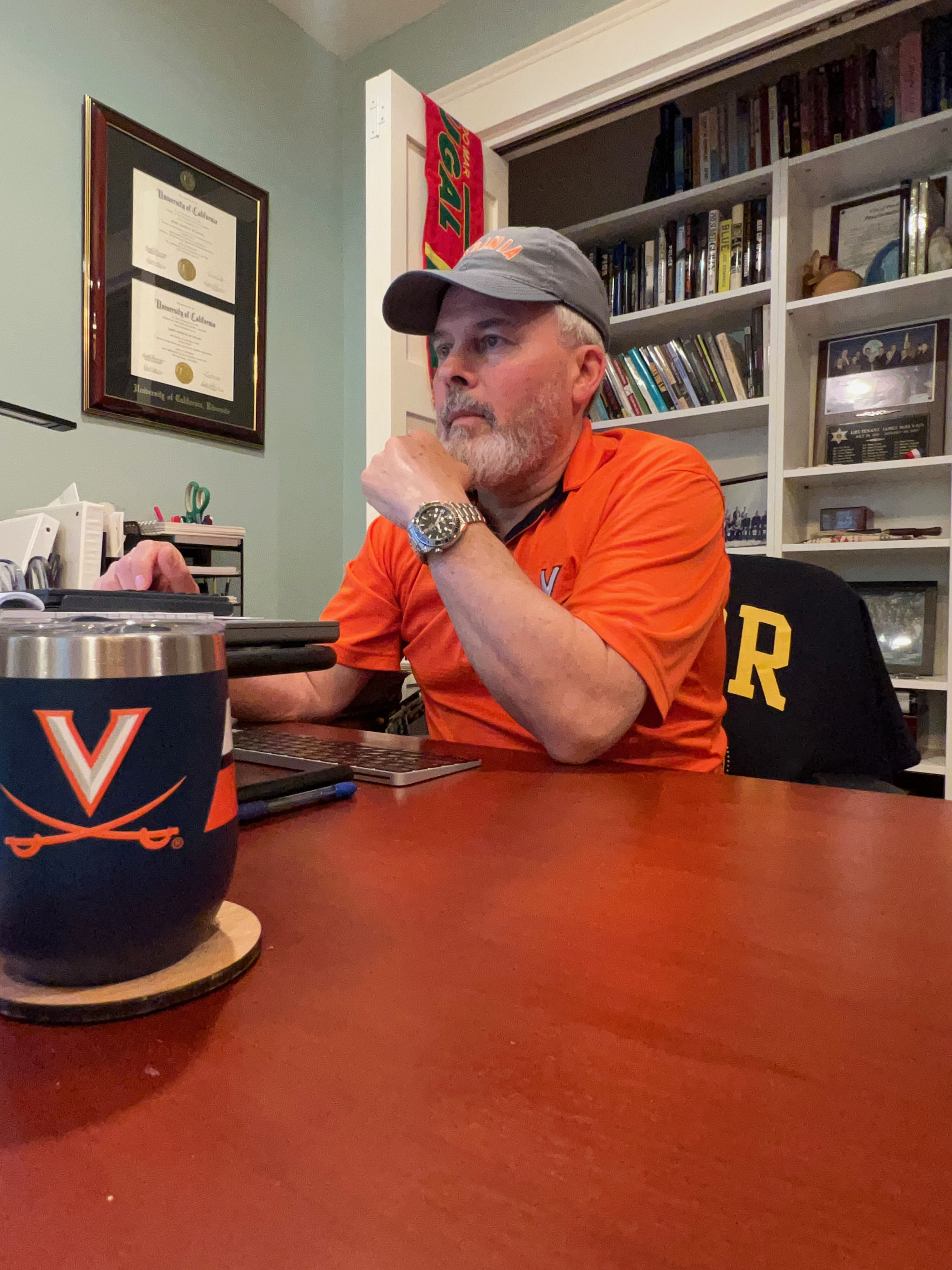 Dr. James McElvain in his office