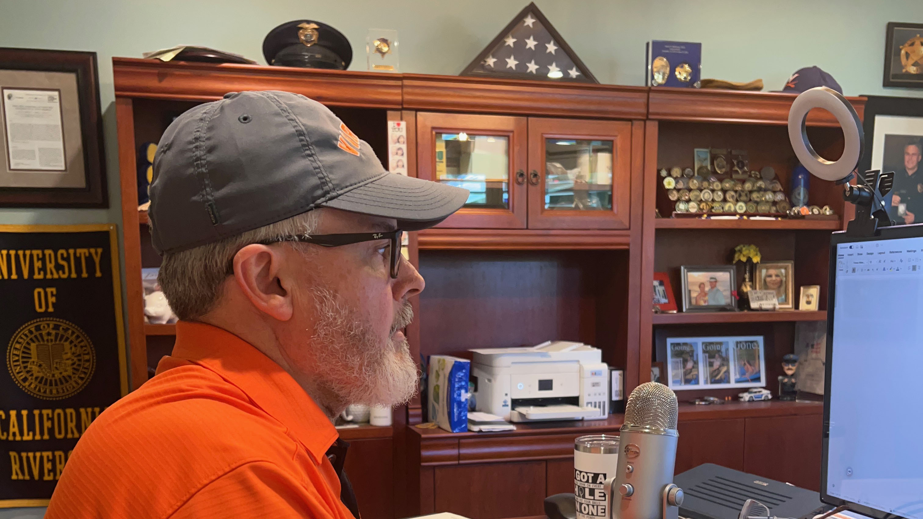 Dr. James McElvain in his office