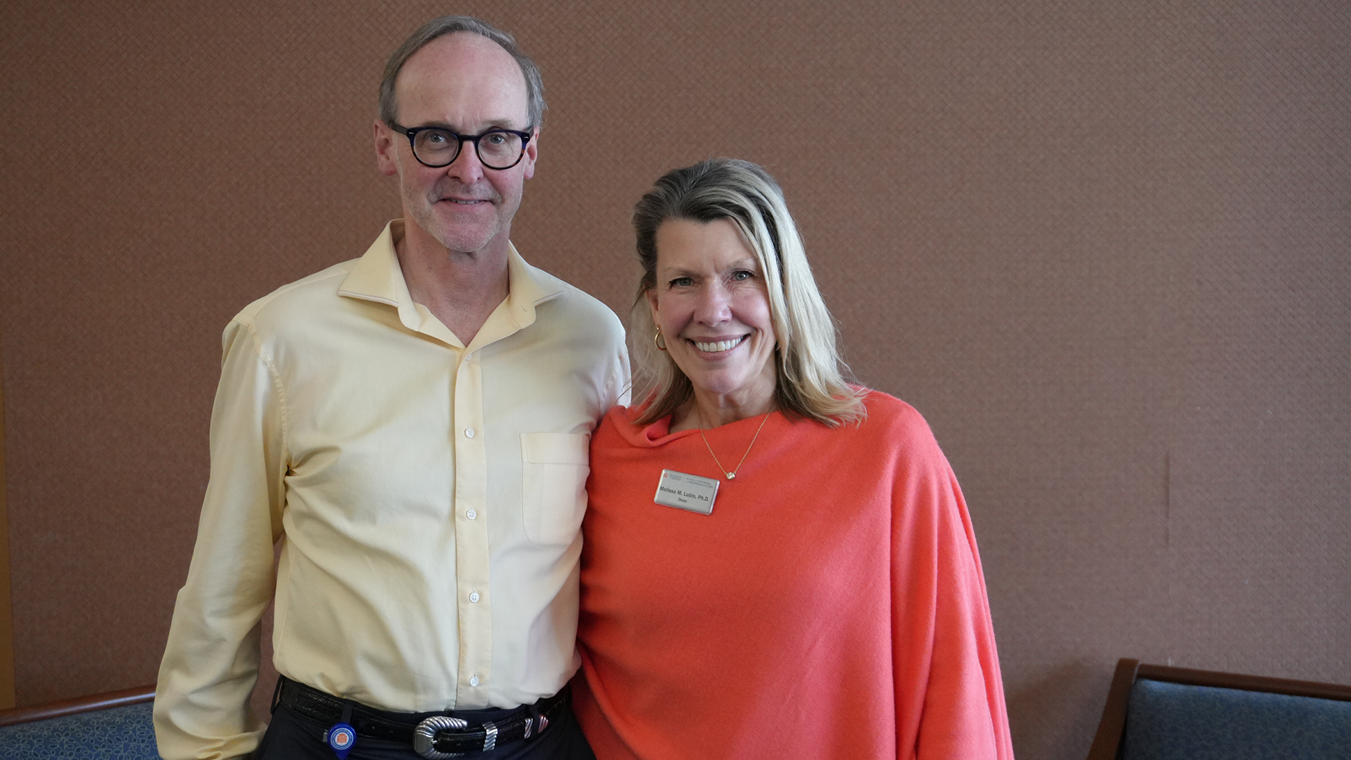 Michael Duffy and Dean Michelle Lubin