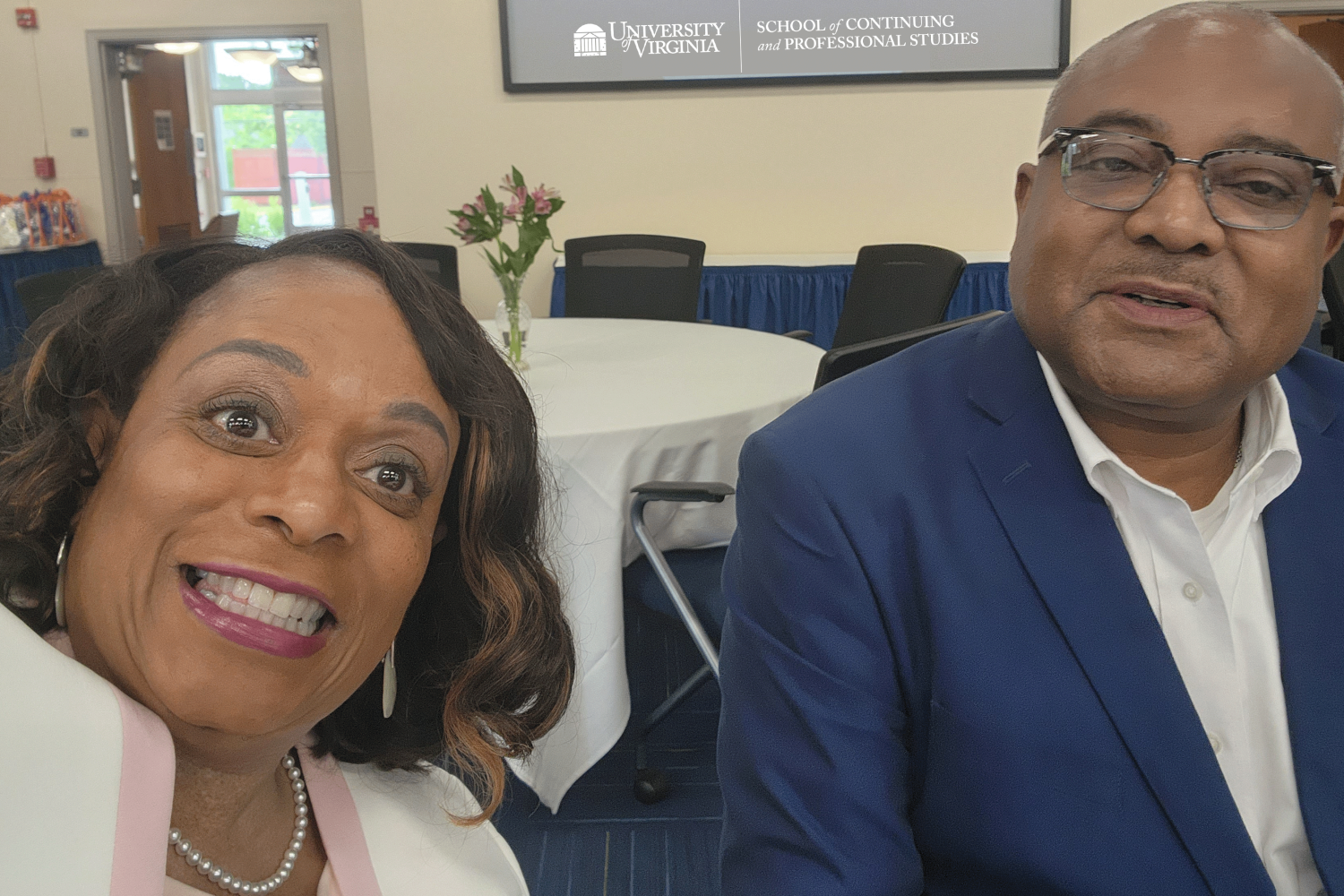 Mable Hamlette-Franklin and husband at graduation